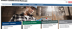Rilancio delle pagine Internet di Bosch Power Tools
