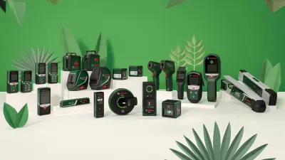 Kampagnenbild der überarbeiteten DIY Messtechnikreihe in einer Kulisse aus Papercraft-Kunst.