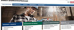 Relaunch of Bosch Power Tools internet sites
